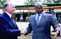 H.H. The Aga Khan meets with President Museveni of Uganda